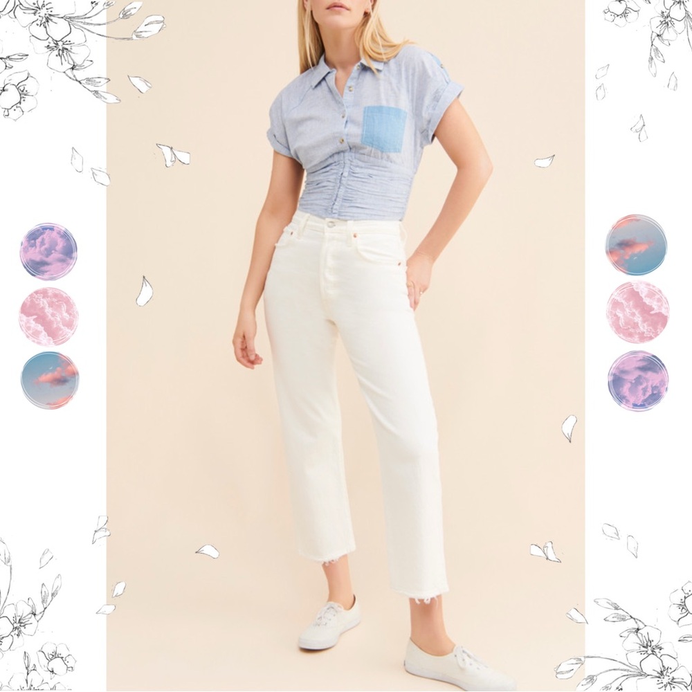 Free People Bridgette Top – Medium – Blue – Sold Out